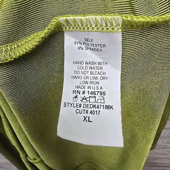 Dee Elly Maxi Dress Womens Size XL Green Slinky Knit Stretchy Long Sleeve Fairy - Picture 5 of 6